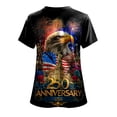 thumbnail image 6 of UngA Women's 250Th Anniversary Print Vintage T-Shirt 1776-2026 250Th Anniversary Patriotic Women Shirts (Gold,XXL), 6 of 6