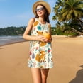 thumbnail image 3 of Disketp Whimsical Fox Floral Garden para Vestido sin Mangas para Mujeres, Vestidos de Verano para Mujeres, Casual y Holgado para la Playa, 3 of 7