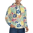 thumbnail image 2 of Wukai Cartoon Flowers Print Men Hoodies Fleece Sweatshirts Long Sleeve Sweaters Pullover Fall Outfits Winter Clothes-4X-Large, 2 of 7