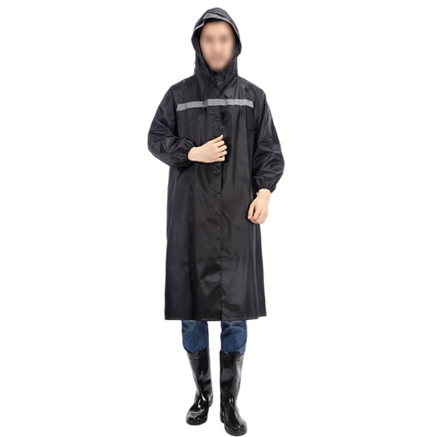 Impermeable multifuncional para exteriores, impermeable, de una pieza, para escalada, senderismo, poncho con capuchas para mujeres y hombres (tamaño libre negro)