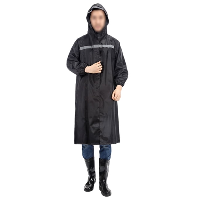 Poncho impermeable multifuncional para exteriores, de una pieza, para escalada, senderismo y con capucha para hombres y mujeres (talla única, color negro).