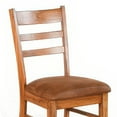 thumbnail image 3 of Marv Dining Chair Set of 2, Ladderback, Saddle Seat, Light Brown Wood, 3 of 6