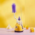 thumbnail image 2 of Silicone Bottle Brush Cleaning Brush Special Draining Rack for Newborn Baby Long Handle Rinse Nipple Cleaning Set C, 2 of 5