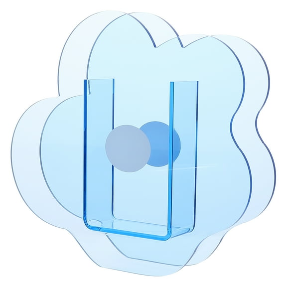 Zoyueyie 1Pc Flower Shaped Acrylic Vase Simple Style Transparent Flower Arrangement Vase