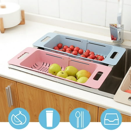 Retractable Sink Drain Basket for Dishwasher Fruit Vegetables Chopsticks