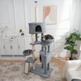 thumbnail image 3 of 2024 New Cat Tree for Indoor Cats 105" Tall Cat Tower Multi-Level Cat Condo with 3 Perches 2 Caves Cozy Basket Scratching Board Pet Supplies For Kittens Pet House Play, 3 of 5