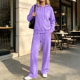 thumbnail image 2 of Zynoxe Womens Lounge Sets Casual Zip Up Long Sleeve Hoodies and Drawstring Sweatpants Matching Outfits Solid Color Two Piece Sweatsuits Sets with Pockets, 2 of 7