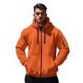 thumbnail image 5 of Migroa Mens Full Zip Hoodie Long Sleeve, Men's Full Zip Long Sleeve Hoodie, Casual Pullover Sweatshirt for Fall Winter, Athletic Top for Gym Running Casual Pullover Sweatshirt Fall Winter Fall Wear,, 5 of 8