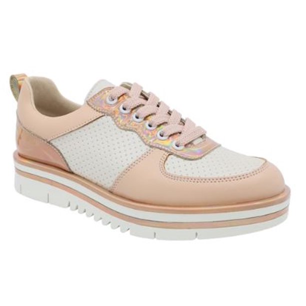 ZAPATO CASUAL tipo TENIS COQUETA 54901-Y PERLA ORO ROSADO