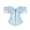 Sky Blue, variant on Womens Off Shoulder Corset Top Push Up Lace Front Bow Boned Sweetheart Neck Short Sleeve Slim Fit Bustier Top Party Tummy Control Waist Trainer