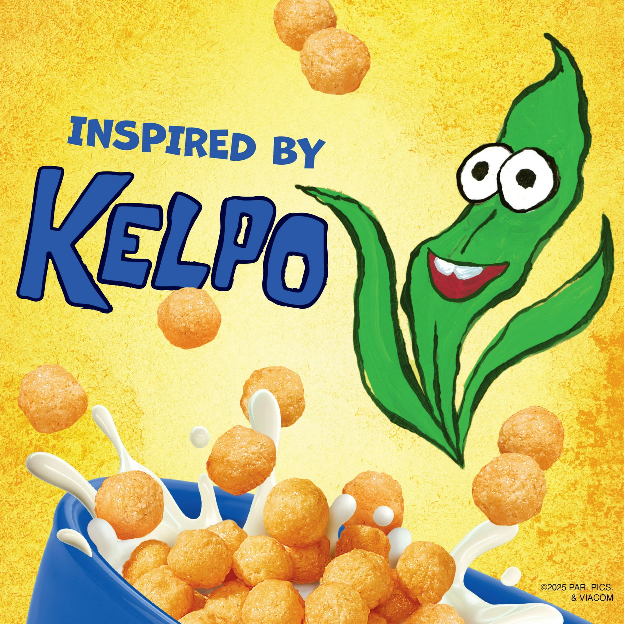 Cereal de desayuno Kellogg's Bob Esponja: Busca Pantalones Cuadrados, refrigerio infantil, caja de 350 g (1 caja)