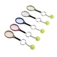 thumbnail image 4 of Tennis Racket Keychain, Small Lightweight Tennis Ball Key Ring 5 Pcs Resin  For Prize, 4 of 8