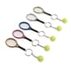 thumbnail image 1 of Llavero de Raqueta de Tenis, Pequeños 5 PCS Resina de Tenis de Tenis Llave Anillo de Llave Duradera PrueBa de Óxido de color Brillante para Premio, 1 of 7
