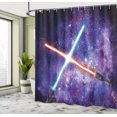 thumbnail image 5 of Ambesonne Galaxy Shower Curtain, Theme, 69"Wx75"L, Purple Blue and Black, 5 of 5