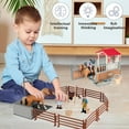 thumbnail image 5 of Horse Stable Play Toys with Horse Washing Area and Fence Toy Figures, 31 Piece Horse Playset, Horse Stable with Mustang Stallion, Horse Toys for Kids, 5 of 6