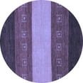 thumbnail image 1 of Ahgly Company Machine Washable Indoor Round Abstract Blue Modern Area Rugs, 7' Round, 1 of 4