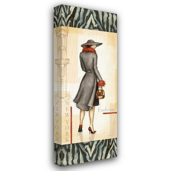 Andrea Laliberte 14x32 Gallery Wrapped Canvas Wall Art Titled - New York Fashion