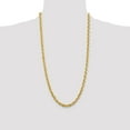 thumbnail image 2 of Diamond2Deal 14K Yellow Gold 5.5 mm Diamond-cut Rope Chain Necklace for Mens 28", 2 of 7
