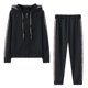 thumbnail image 1 of Mujeres Sexy Casual Cuello en V Estampado de leopardo Cordón Sudadera Deportes Manga completa Cremallera Pantalones con capucha Traje Fridja  hfkajh100690, 1 of 9