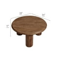 thumbnail image 4 of Coffee Sofa Side End Table, round, Walnut Brown, Wood, Living Room Lounge Cafe Lobby Hospitality Restaurant, Modern Contemporary, HB37938, 4 of 8