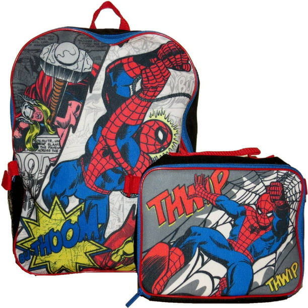 Marvel Marvel Comics Backpack with Lunch Box Walmart
