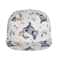 thumbnail image 2 of Haiem Rabbit And Butterfly Classic Snapback Cap Flat Bill Hat Baseball Cap Adjustable Size Cotton Dad Hat, 2 of 9