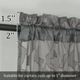 thumbnail image 6 of OVZME Leila Charcoal Grey Sheer Curtains 36 Inch Long 2 Panel Set, Light Filtering Privacy Window Curtains for Bedroom, Leaf Pattern Farmhouse Short Curtains for Living Room, 40Wx36L Inch, Grey, 6 of 7