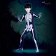 thumbnail image 1 of Skeleton Bone Bodysuit Halloween Costumes with Skeleton Hood Mask for Parent-Child Party Cosplay New, 1 of 3