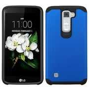 LG Phoenix 2 Case, LG K7 Case, LG Treasure Case, LG Tribute 5 Case, Dual Layer Protective Hybrid Armor Defender Case (Blue)
