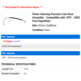 thumbnail image 2 of Power Steering Pressure Line Hose Assembly - Compatible with 1997 - 2002 Ford Expedition 1998 1999 2000 2001, 2 of 2