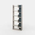 thumbnail image 2 of Ada Home Decor Bonaparte Multiple Tier Open Shelf Modern Bookcase, Light Mocha/Turquoise, 2 of 7