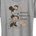 thumbnail image 3 of Disney - Minnie Nature Makes Me Happy - Women's Short Sleeve Graphic T-Shirt, 3 of 5