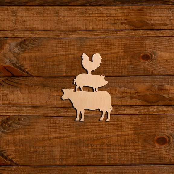 Laser Cut Stacked Farm Animals