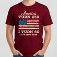 thumbnail image 4 of America Turns 250 I Turn 60 T-Shirt – Patriotic 60th Birthday Theme – Independence Day Gift, 4 of 6