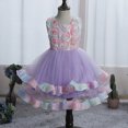 thumbnail image 2 of Fesfesfes Toddler Kids Puff Tulle Dress Baby Girls Floral Formal Princess Party Tulle Tiered Full Dress On Sale, 2 of 9