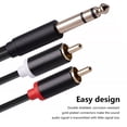 thumbnail image 3 of CNKOO Audio Cable Dual Rca Swivel Double Gold-Plated Plug Ofc Oxygen Free Copper Conductor Adapter Pvc Wire Y-Shaped Bifurcation Point 5M, 3 of 8