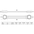 thumbnail image 2 of Llave Doble Estrella BGS 30331 Extra Plano 8 X 9 MM, 2 of 2