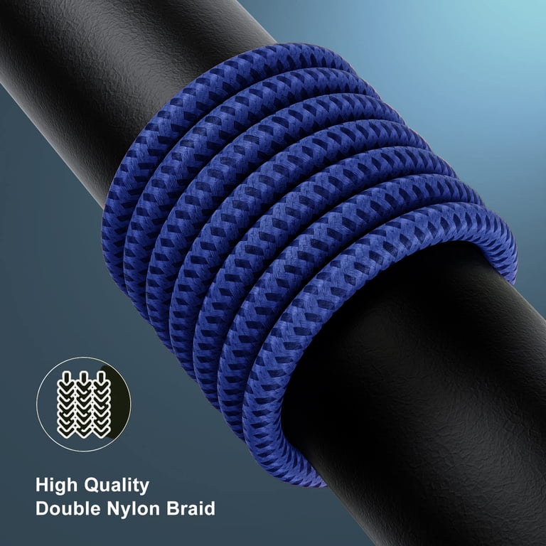 Cshidworld 3-Pack MFi Lightning Cables, Blue photo 2