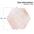 thumbnail image 2 of Naloa Pink Marble Leather Coasters for Drinks, Durable Drink Coasters 4 Set for Tabletop Protection, Luxurious Home Décor and Housewarming Gift ( {designName})Hexagon, 2 of 6