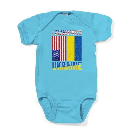 

CafePress - I Stand With Ukraine Support Ukrainian A Body Suit - Cute Infant Bodysuit Baby Romper