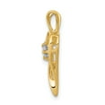 thumbnail image 2 of Real 14kt Yellow Gold AA 1/10ct. Diamond Heart Pendant; for Adults and Teens; for Women and Men, 2 of 4