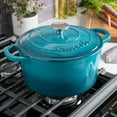 thumbnail image 2 of Crock Pot Artisan 5-Quart Dutch Oven - Teal, 2 of 6