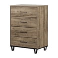 thumbnail image 5 of Nightstand 1 Drawer Weathered Oak Finish Modern Bedside Table, 5 of 10