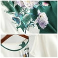 thumbnail image 6 of Ana Womens Blouse Ice Silk Round Neck Loose Flower Print Short Sleeve Top Plus Size, 6 of 9