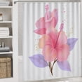 thumbnail image 5 of 4 Piece Bathroom Shower Curtain Sets Pink Hibiscus Bathroom Sets with Shower Curtain And Rugs 4 Piece Paradise Wilderness Nature Farmhouse Bathroom Shower Set for Bathroom Decor Set 72inch X 72inch, 5 of 8