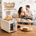 thumbnail image 3 of 2 Slice Easy Touch Screen Toaster, Stainless Steel Toaster with Wide Slots, Even Toasting for Bagels & Bread, Reheat & Defrost, Removable Crumb Tray,, 3 of 10