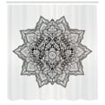 thumbnail image 3 of Ambesonne Leaf Shower Curtain, Bohemian Magic, 69"Wx70"L, Grey Black, 3 of 3