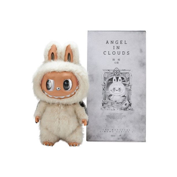 Pop Mart The Monsters Labubu Zimomo Angel in Clouds Figure + Tote
