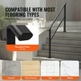 thumbnail image 5 of KFFKFF Outdoor Step Handrails, Fits 4-5 Steps, Sturdy Carbon Steel Stair Rail Kit with Install Tools, Safety Hand Rails for Seniors, Ideal for Concrete Steps, Porches & Decks, Square Black Design, 5 of 9