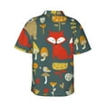 thumbnail image 3 of Daiia Cute Animal Forest Hawaiian Shirt for Men Gentle Cotton Regular Short Sleeve Casual-Small, 3 of 9